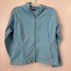 Women’s Nike Therma Fit Fleece Zip Up Hoodie Light Blue Size LG